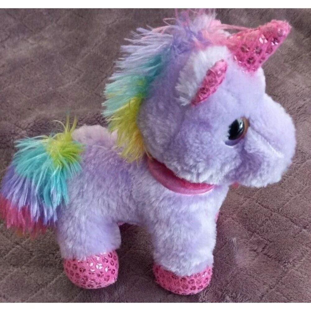 Purple Unicorn Pink Horn/Feet/Ears Stuffed Animal 8